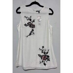 NWT White Embroidered Top Size 10 Stealth Wealth Whimsigoth Dark Academia Floral